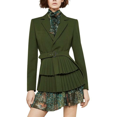 blazer pleated dress